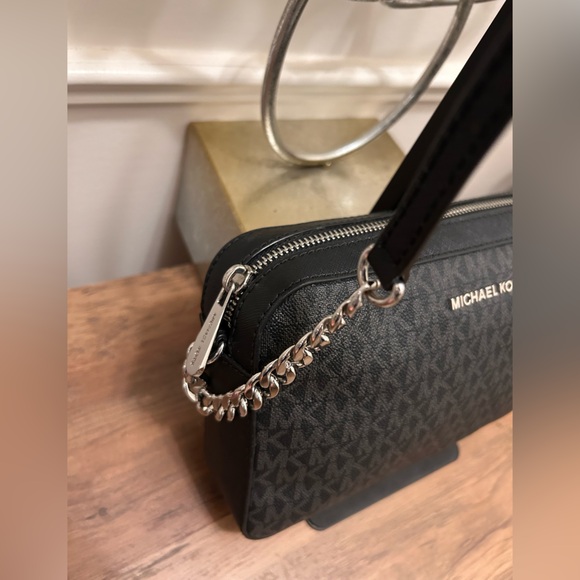 Michael Kors Black and Silver Crossbody Bag - Picture 6 of 9